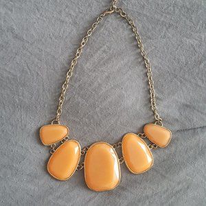 Peachy Orange Statement Necklace